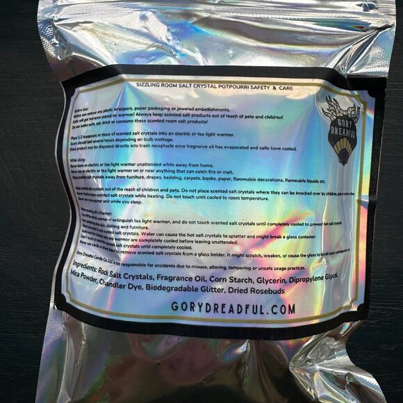 Hecate's Heatwave Sizzling Room Salt: Rose Violet Leather Dark Woods Scent - Picture 7 of 10